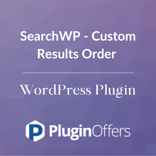 SearchWP - Custom Results Order WordPress Plugin - Plugin Offers