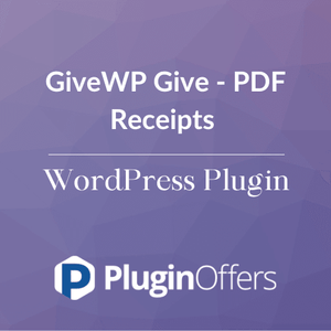 GiveWP Give - PDF Receipts WordPress Plugin - Plugin Offers
