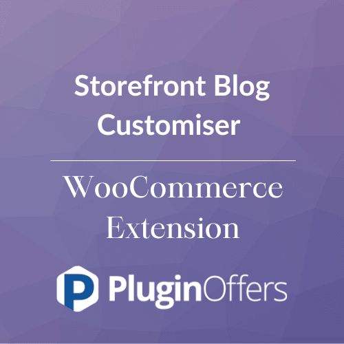 Storefront Blog Customiser WooCommerce Extension - Plugin Offers