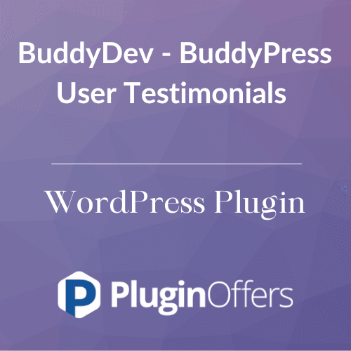 BuddyDev - BuddyPress User Testimonials WordPress Plugin - Plugin Offers