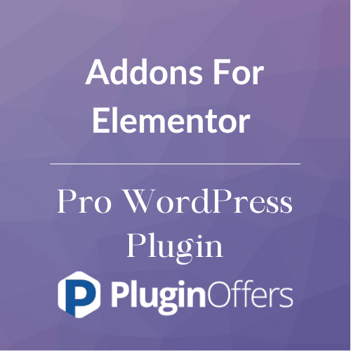 Addons For Elementor Pro WordPress Plugin - Plugin Offers