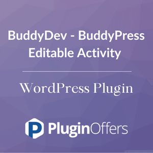 BuddyDev - BuddyPress Editable Activity WordPress Plugin - Plugin Offers