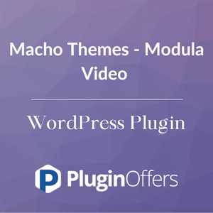 Macho Themes - Modula Video WordPress Plugin - Plugin Offers